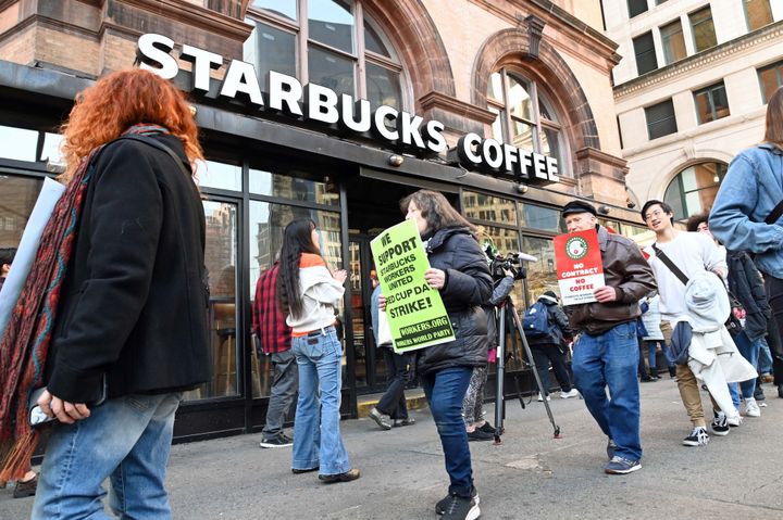 Workers United said Starbucks workers at 21 stores around the country notified the company Tuesday that they plan to unionize.