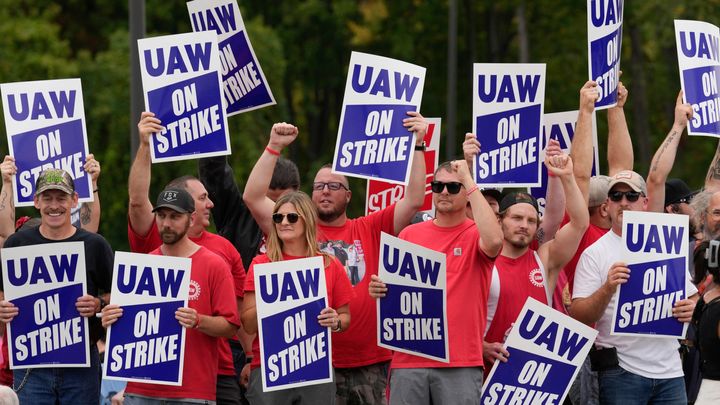 The United Auto Workers' strike against Detroit's "Big 3" was one of the largest of 2023.