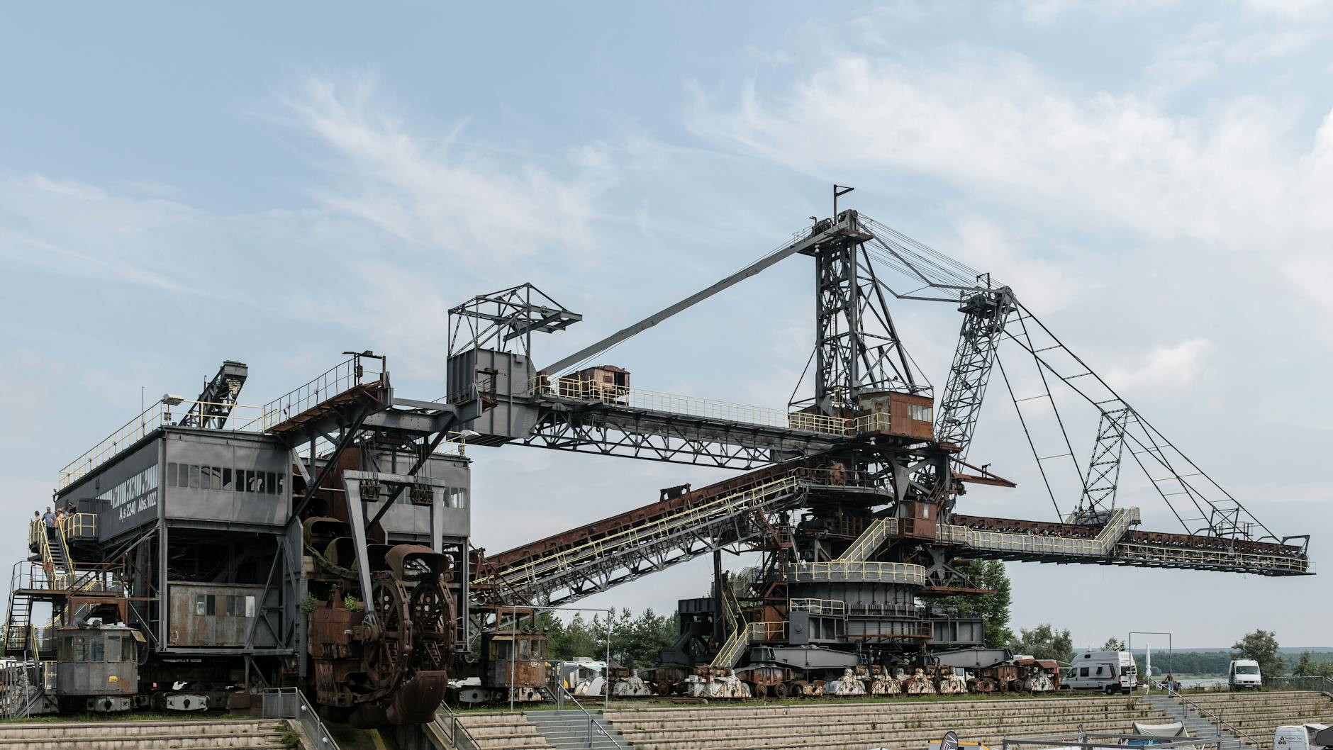 Industrial mining equipment at gold extraction facility showing production operations