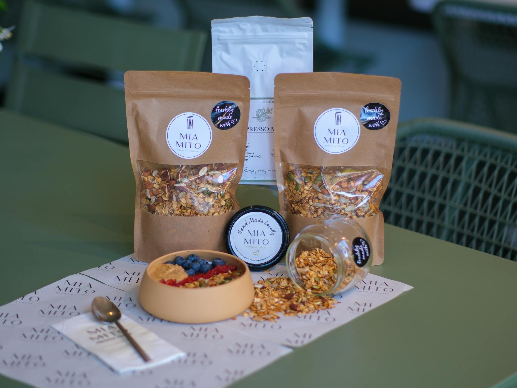 Branded cereal boxes on a retail shelf showing product packaging