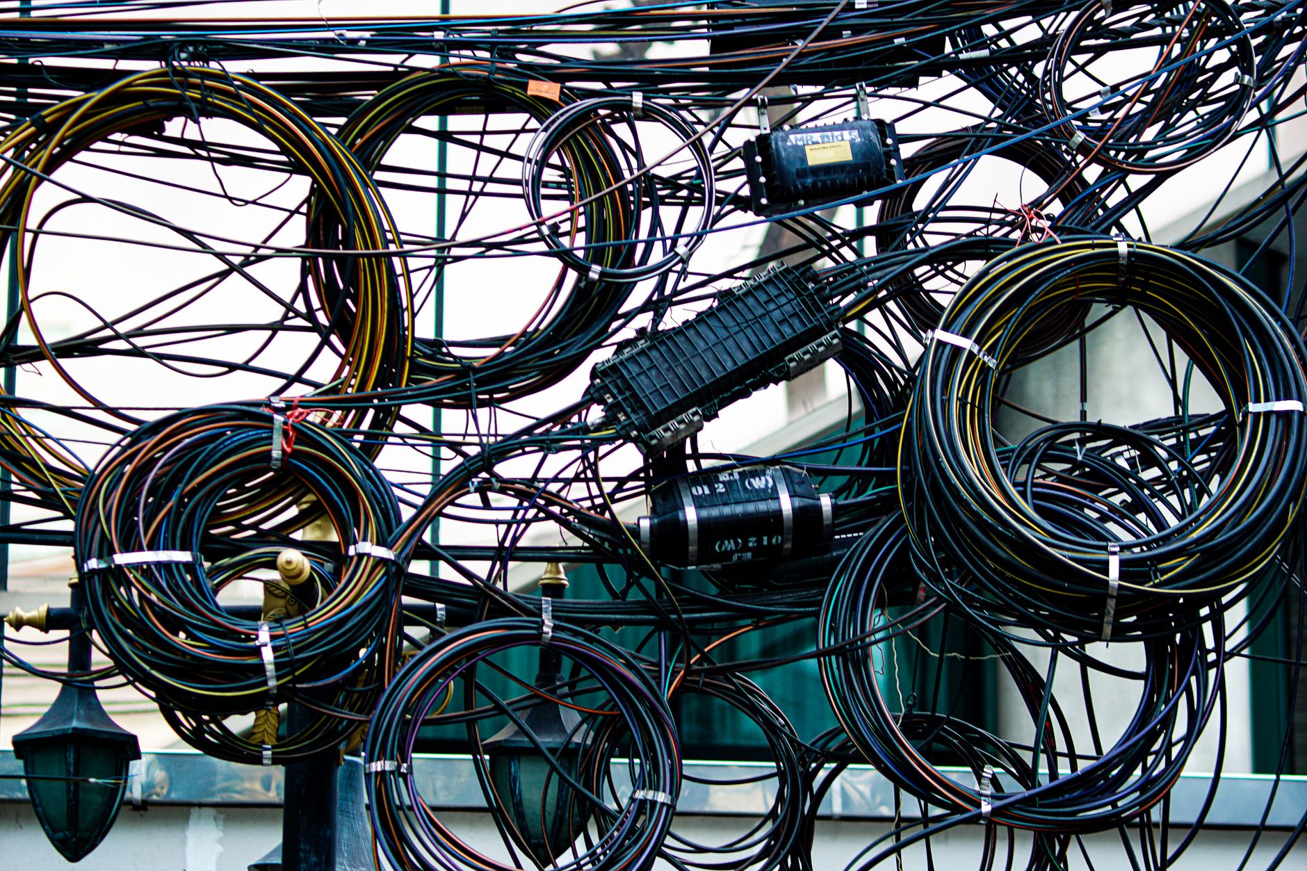 Rolls of copper wire in an industrial warehouse setting