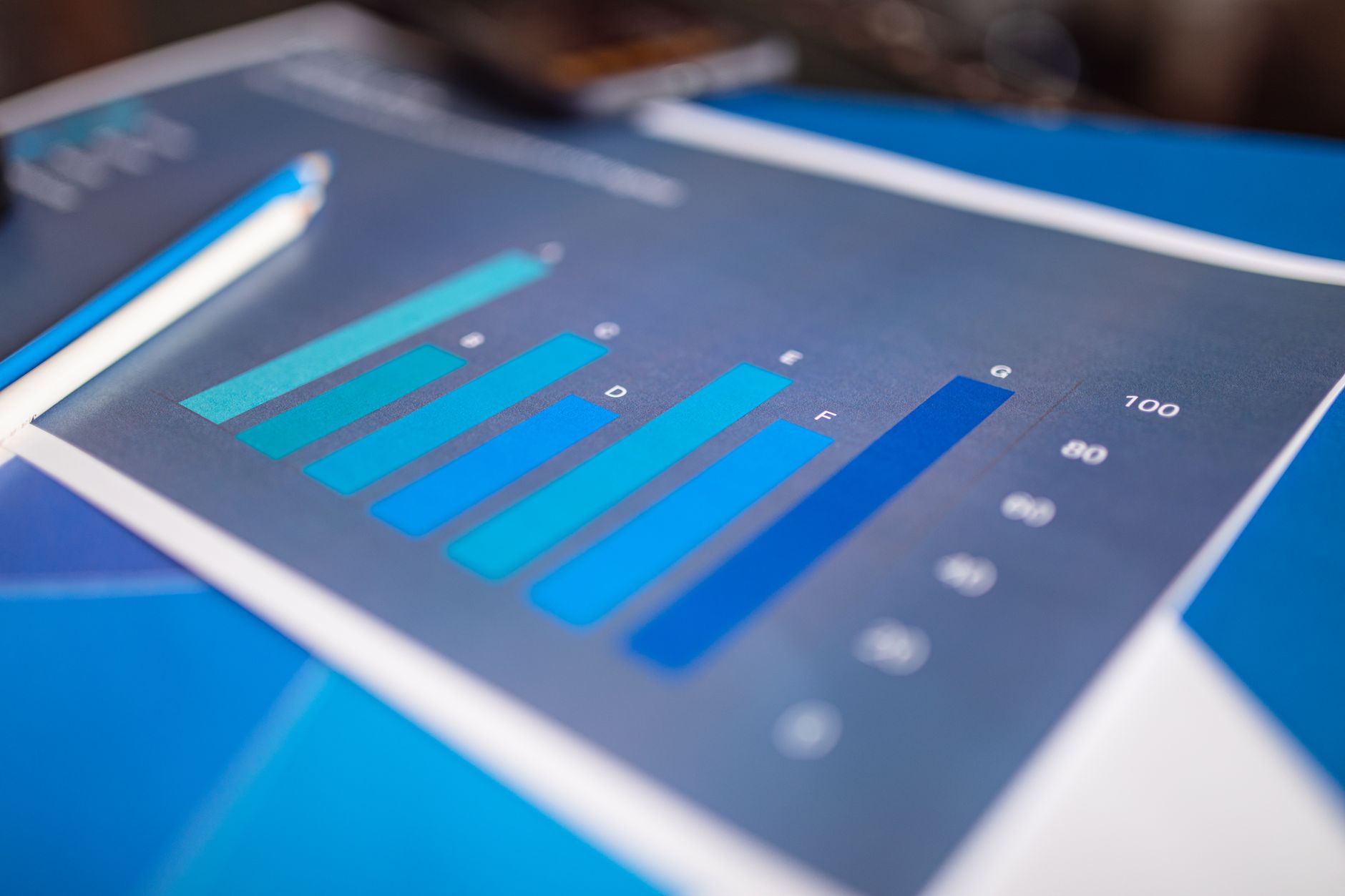 Healthcare data charts showing enrollment and cost trends on a screen