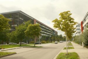 Federal Contractor Layoffs Ripple Through Suburbs Reliant on Agency Spending Empty office park in a suburban area reflecting reduced federal contractor activity