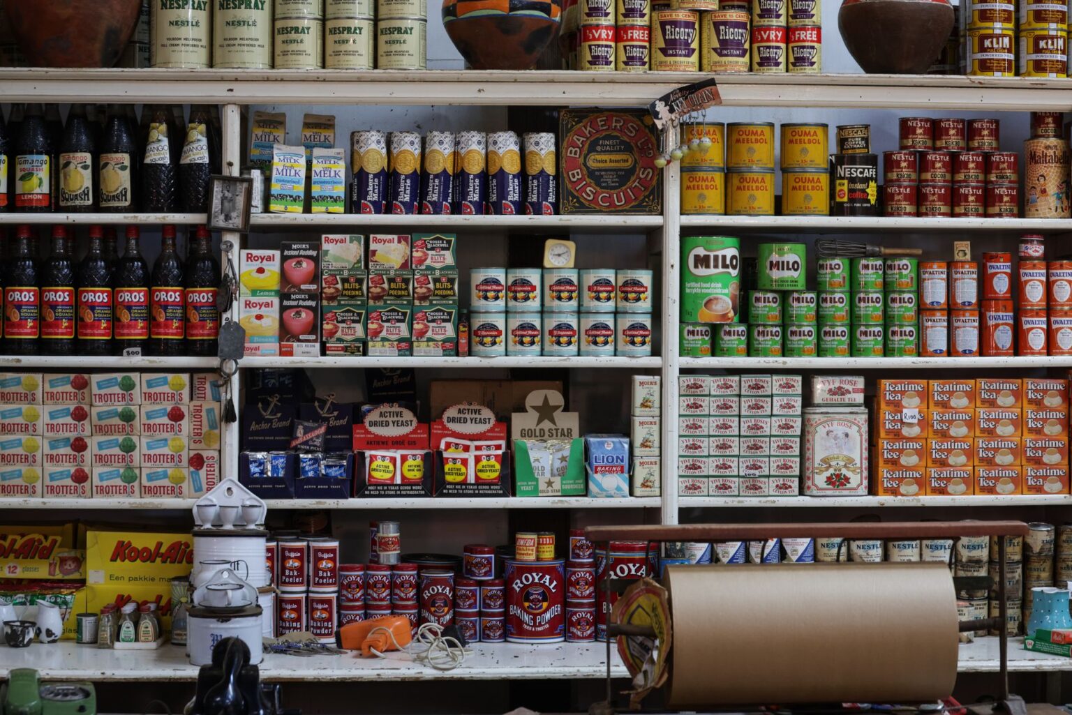 Empty grocery store shelves in the egg aisle during a supply shortage