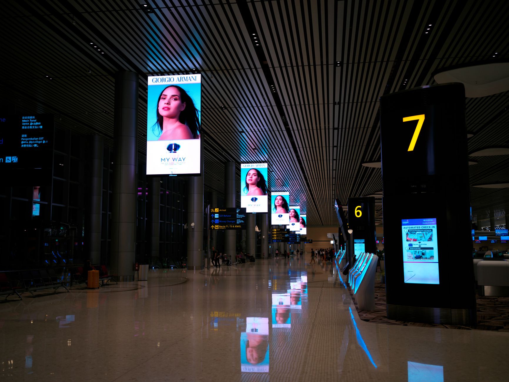 Digital advertising display showing targeted marketing content
