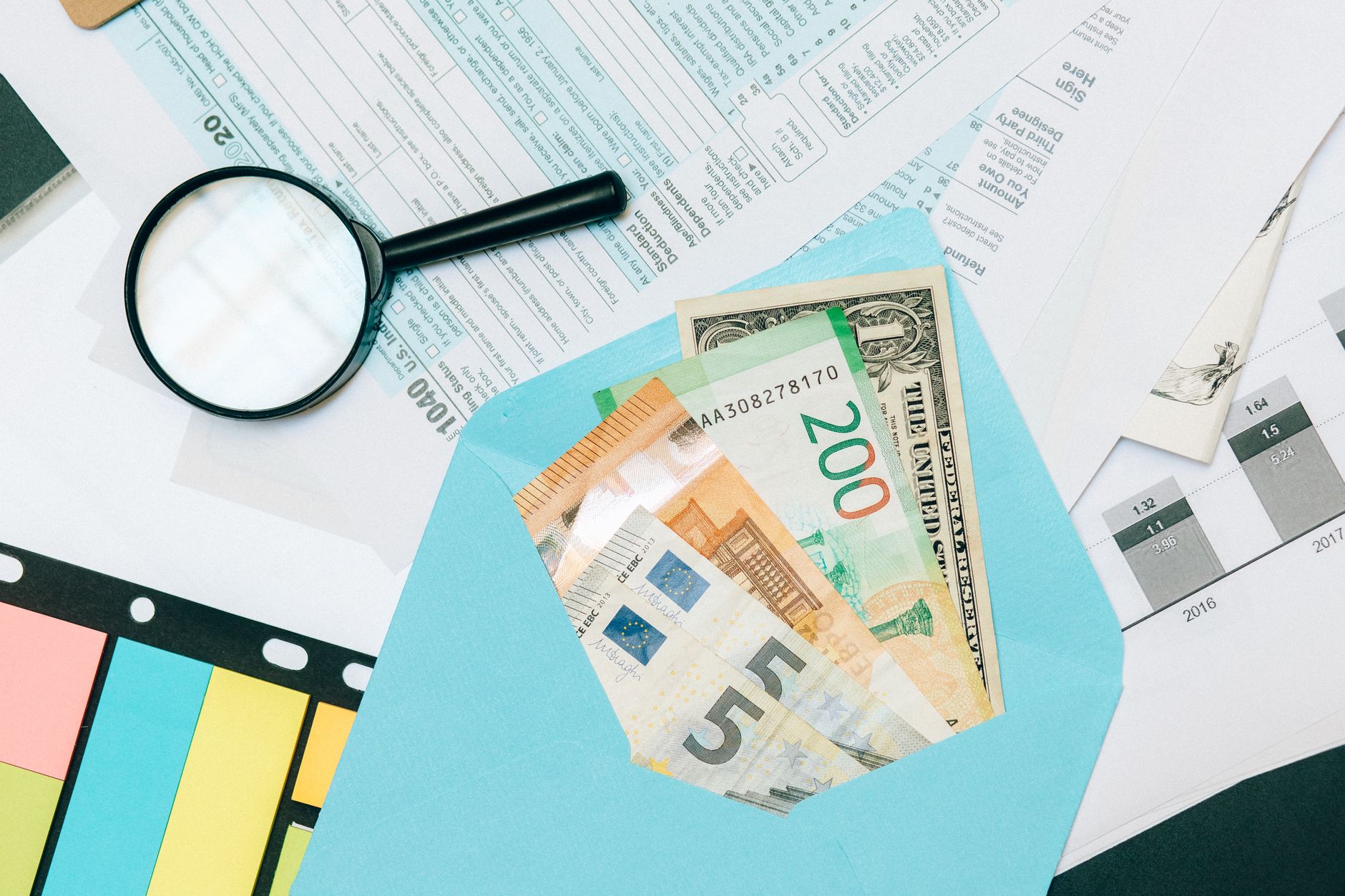 Medical billing documents and healthcare insurance forms