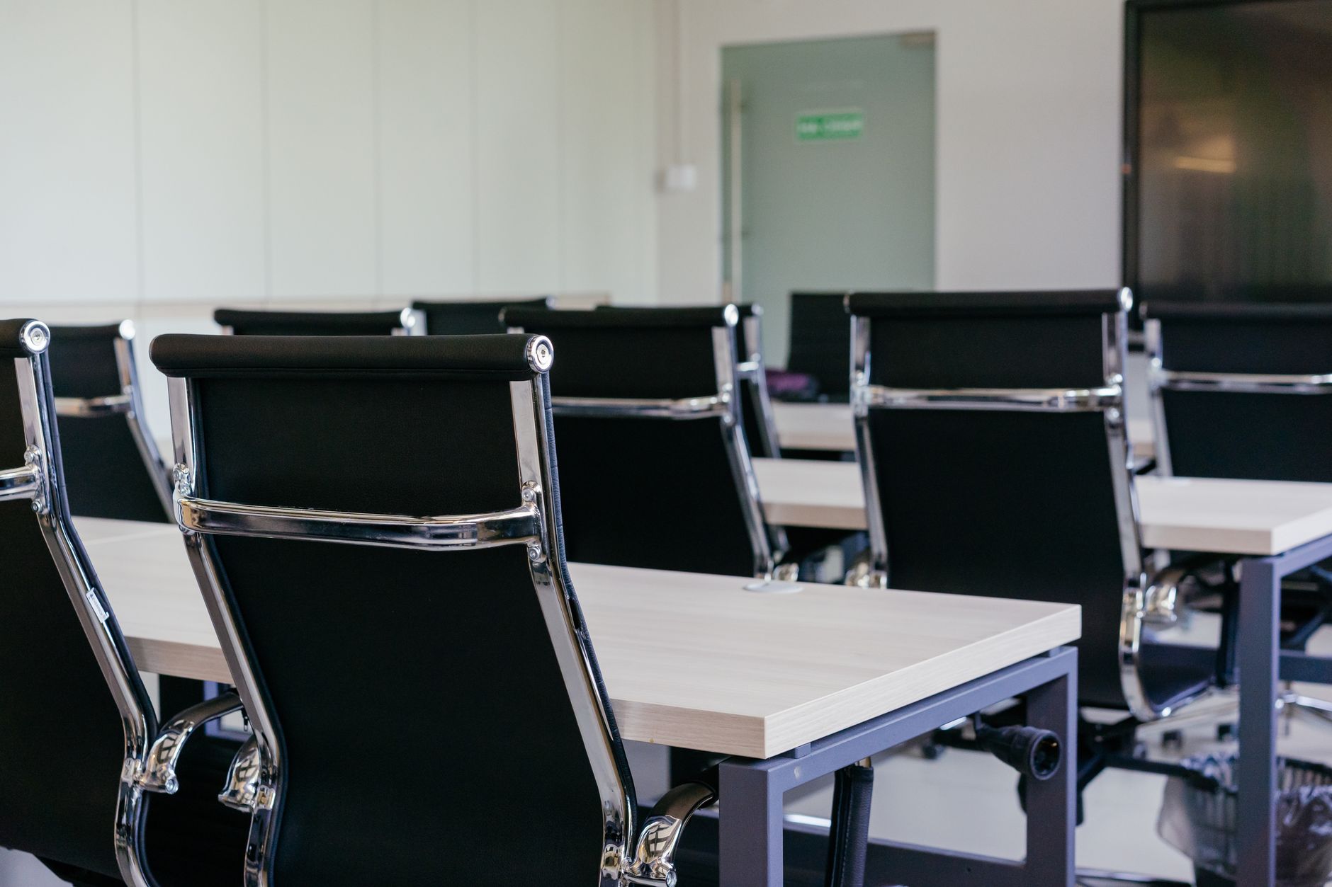 An empty desk representing staff vacancies and workforce shortages in the childcare sector