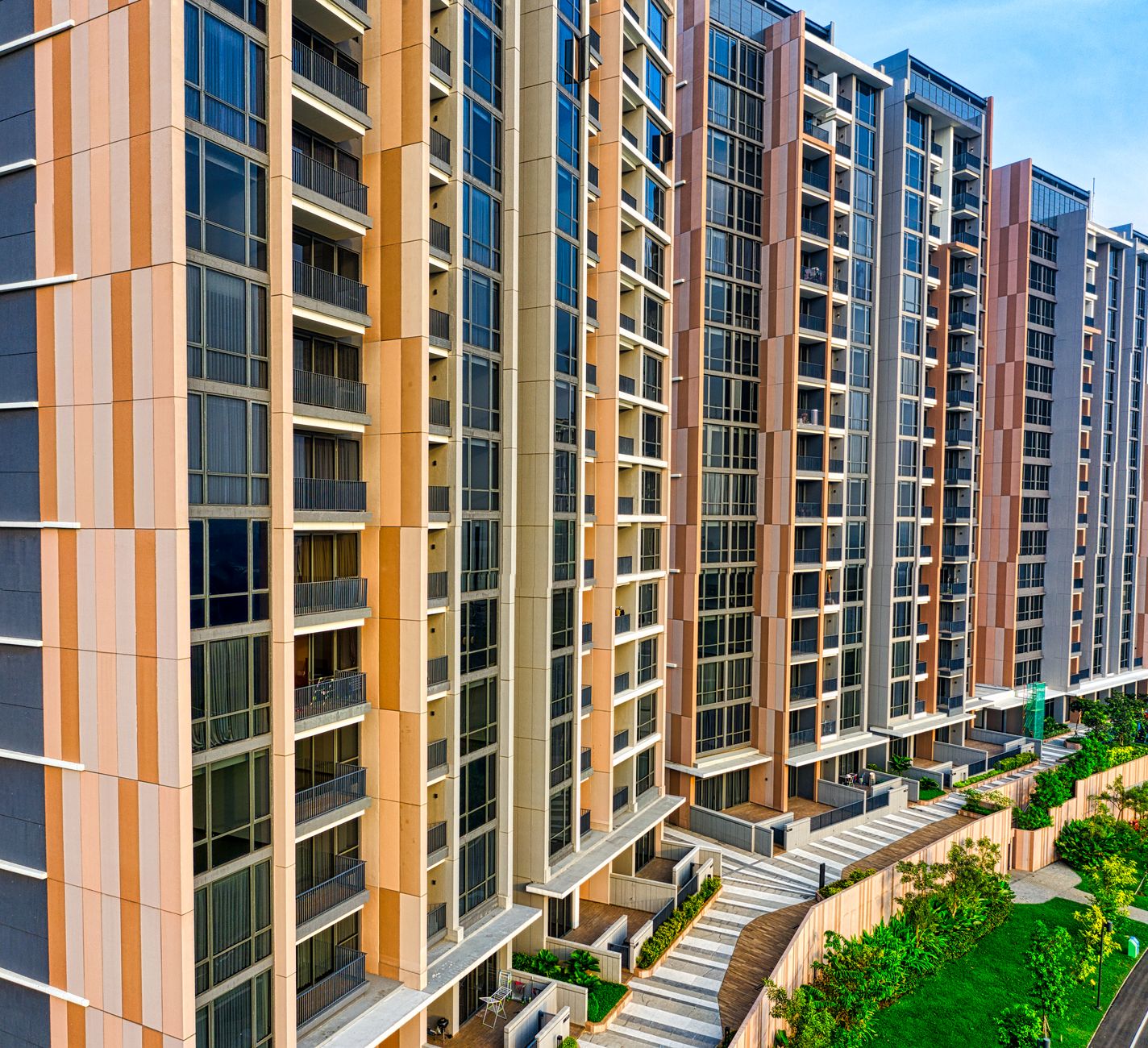 Multi-unit residential apartment building on a city street