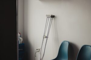 Empty waiting room at a medical clinic representing physician practice closures