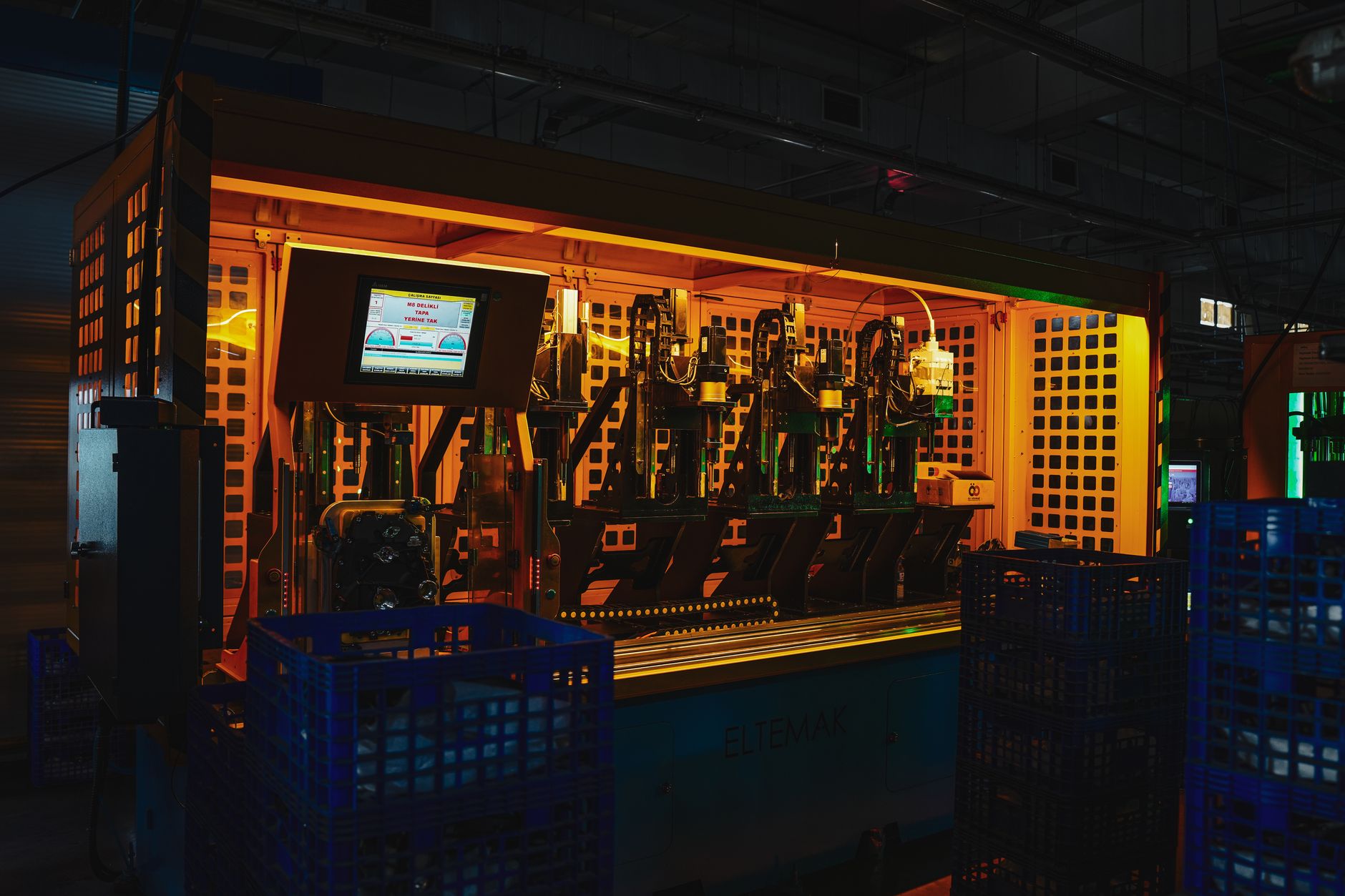 Industrial manufacturing equipment on a production floor