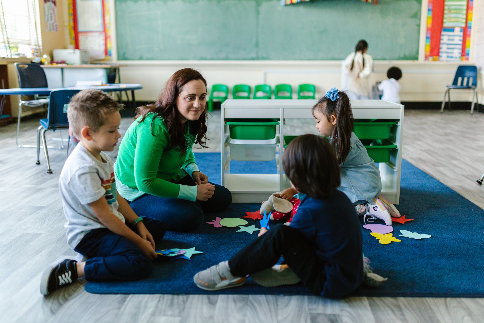 Children playing inside a licensed childcare facility