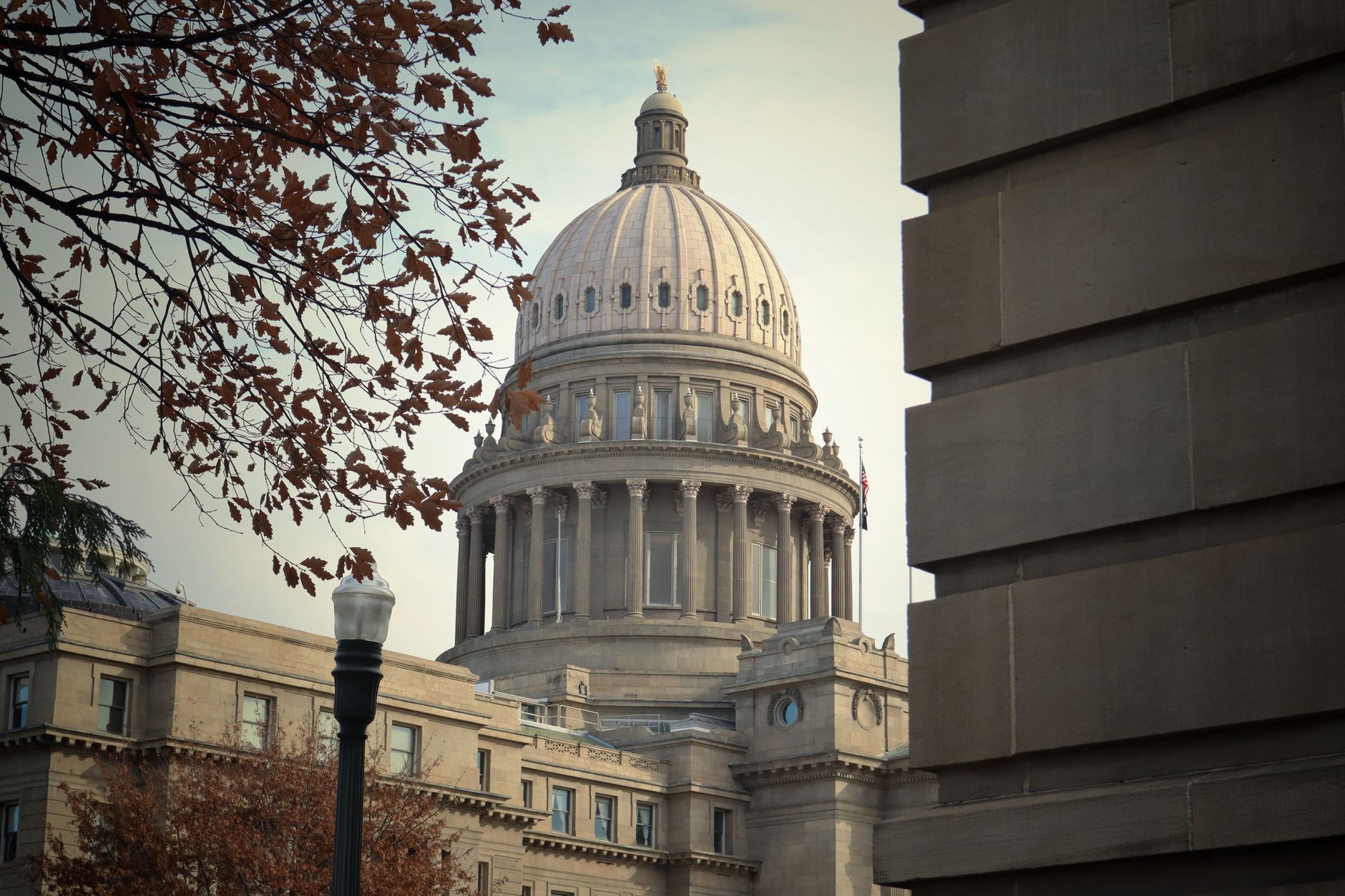 State legislative chamber interior representing government budget deliberations